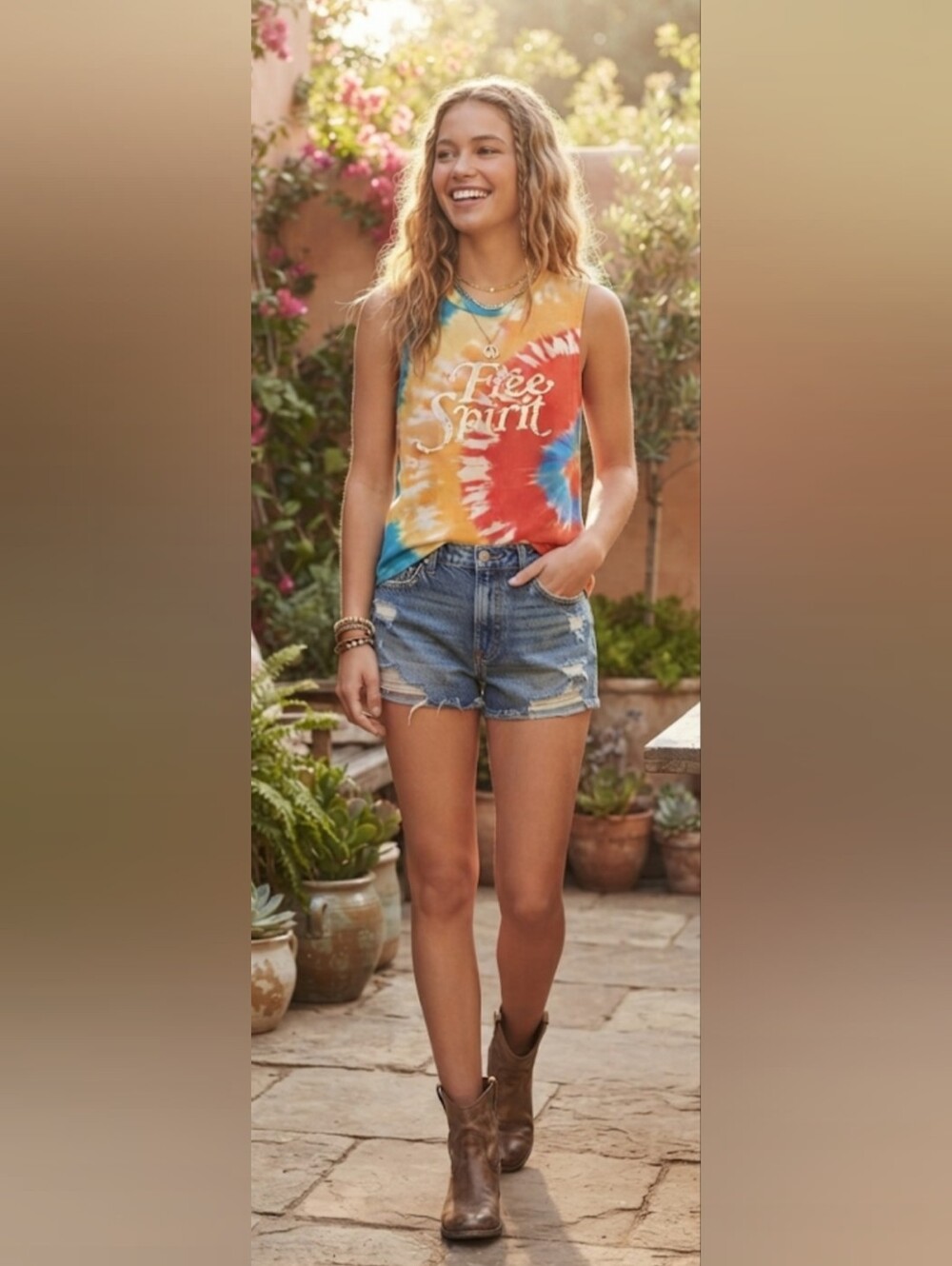 Vibrant Boho Vibes: The "Free Spirit" Tie-Dye Tank